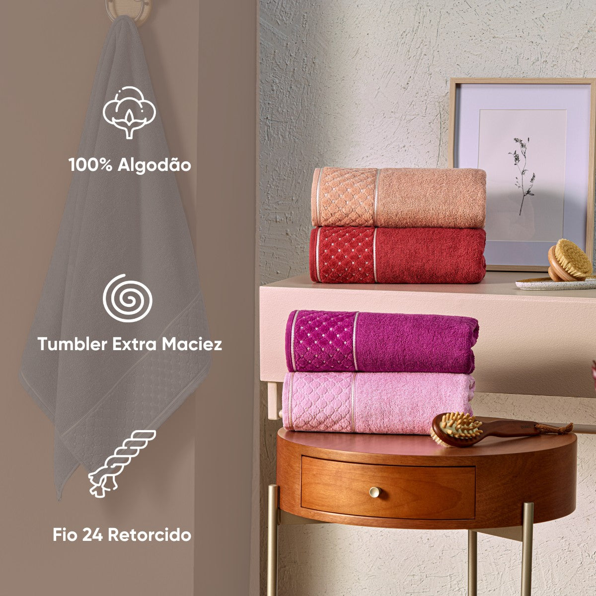 Toalha de Banho Safira 68cm×1,40 m Appel – 100% Algodão 420 g/m² | Barra Aveludada