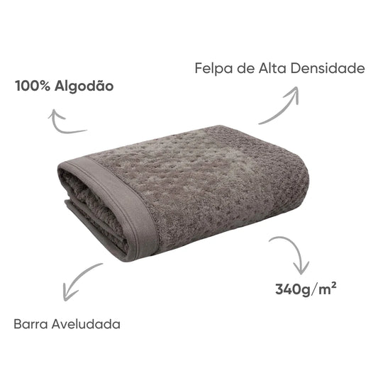 Toalha de Banho Pollo Appel Home – Fio Penteado Jacquard 500 g/m² | 68 × 140 cm