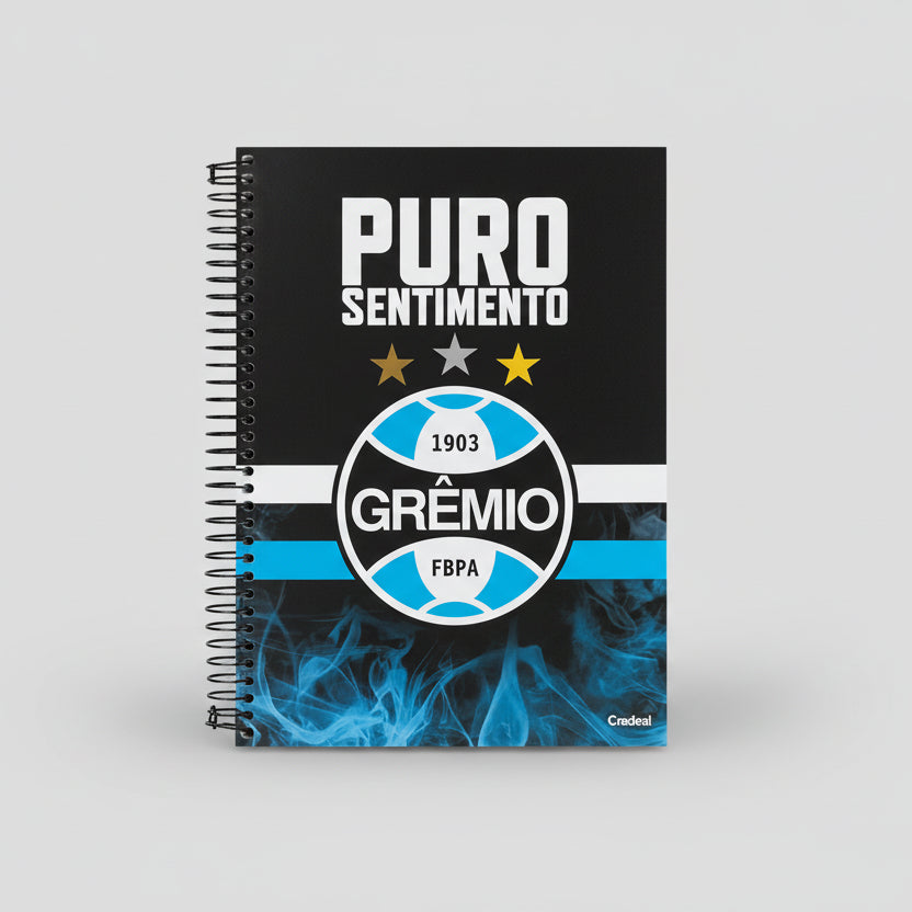 Caderno do Grêmio | Universitário Capa Dura 10 Matérias 160 Folhas | Credeal