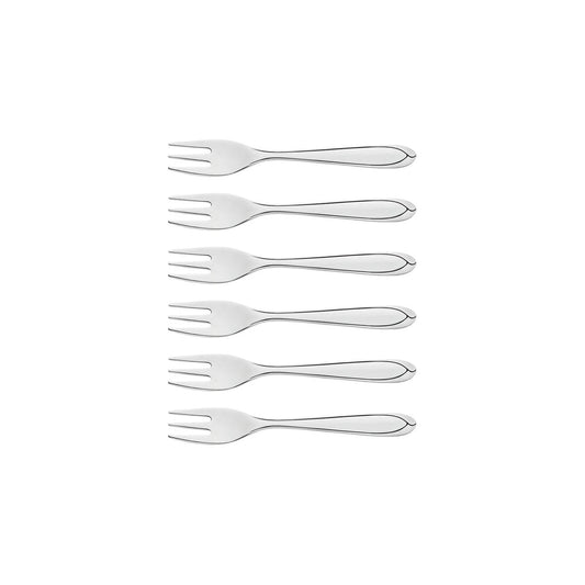 Kit 6 Garfos para Torta Tramontina Laguna em Aço Inox 14,2 cm | Acabamento Brilho