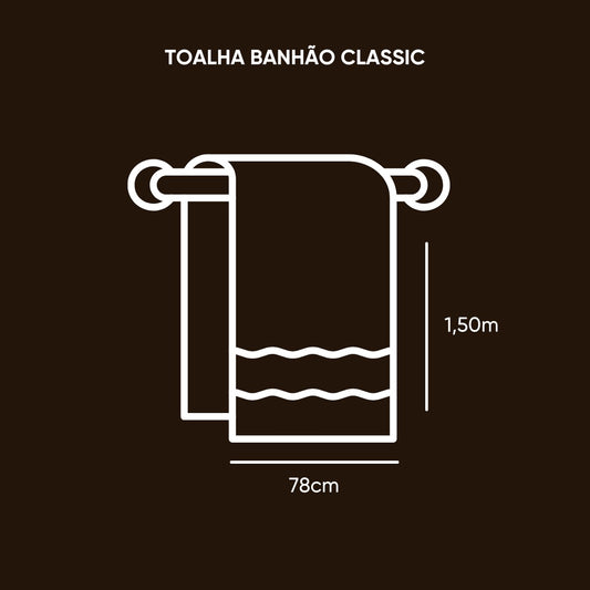 Toalha Banhão Classic 78×150 cm 100% Algodão 390 g/m² | Appel Home