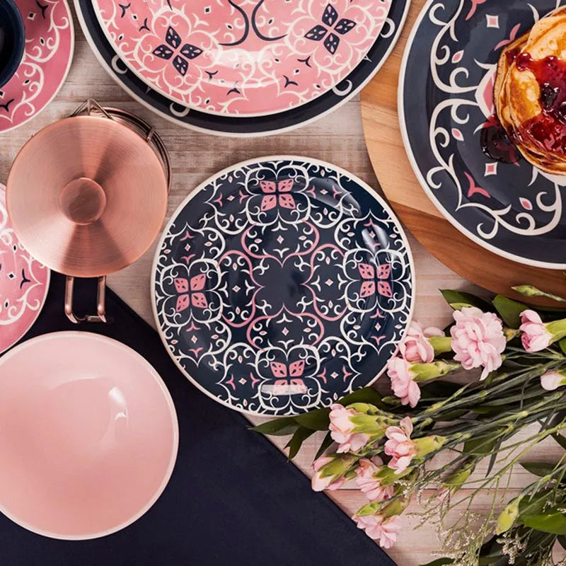 Conjunto 6 Pratos de Sobremesa 20 cm Floreal Hana – Oxford Biona | Cerâmica Floral