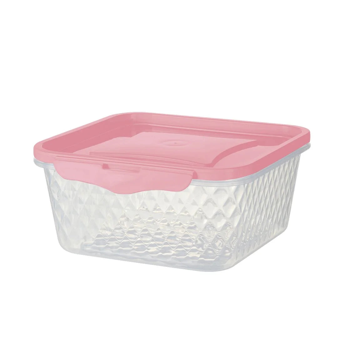 Pote Plástico 550 ml Quadrado Hermético Cristal 12 x 11,5 x 5,5 cm | Plasvale