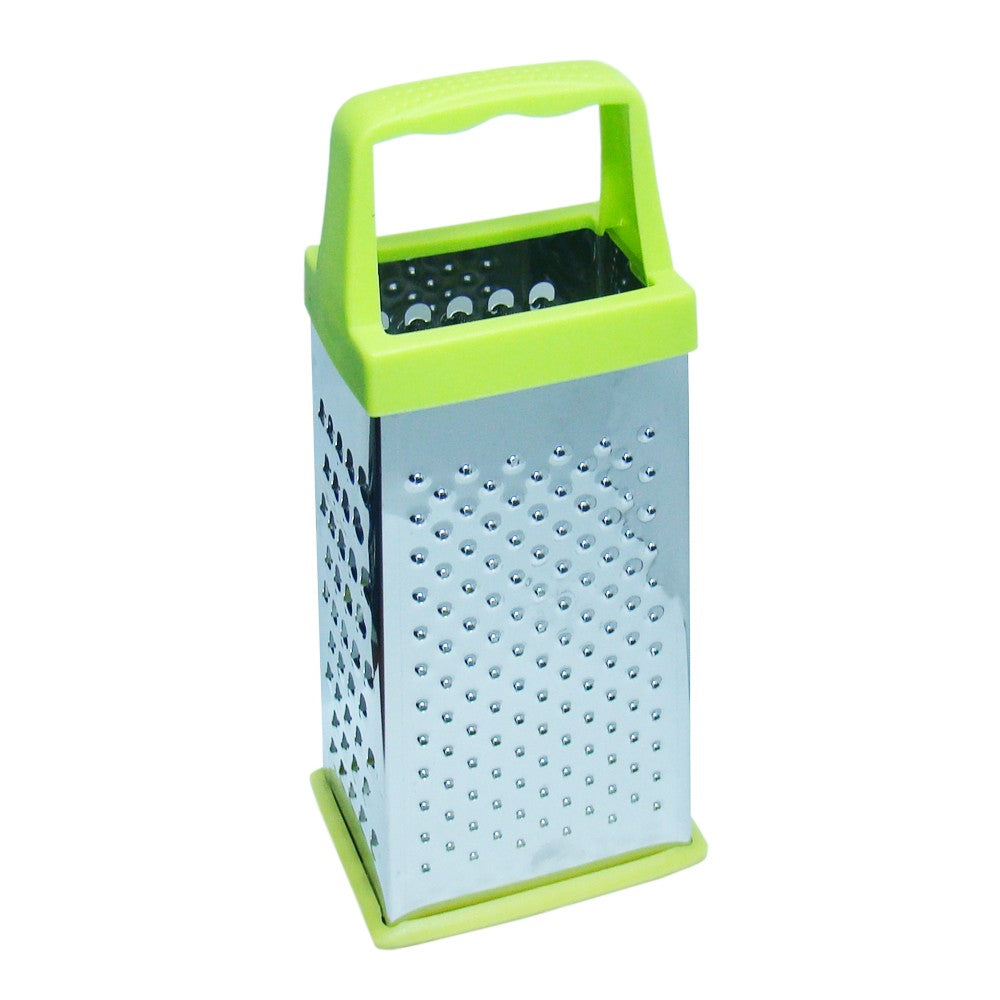 Ralador Inox 4 Faces 20 cm Color – BigSul 22580 | Corpo Aço Inox + Alça Colorida – Multiuso Queijo, Legumes, Chocolate