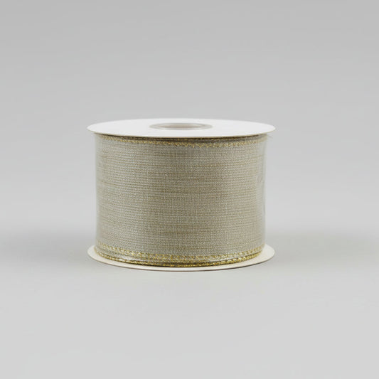 Fita Aramada Dourada com Costura 6,3 cm x 9,14 m FlorArte