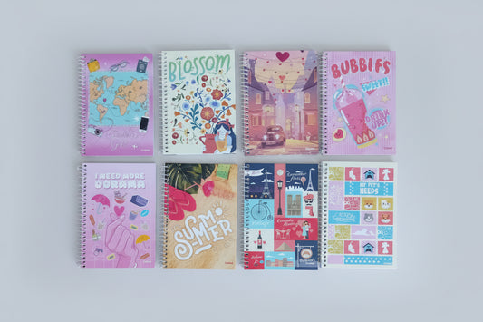 Caderno Pequeno 1/4 My Collection Feminino Credeal 80 Folhas Capa Dura 140 x 202 mm