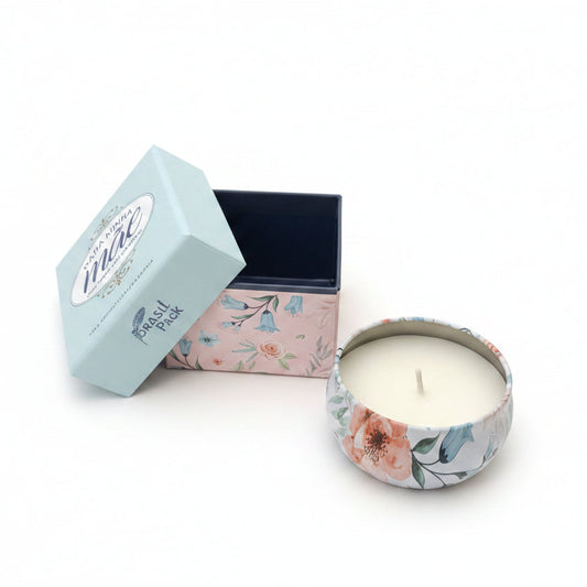 Vela Aromática Gardênia em Lata – Para Minha Mãe com Carinho | Cera de Soja 55 g Brasfoot