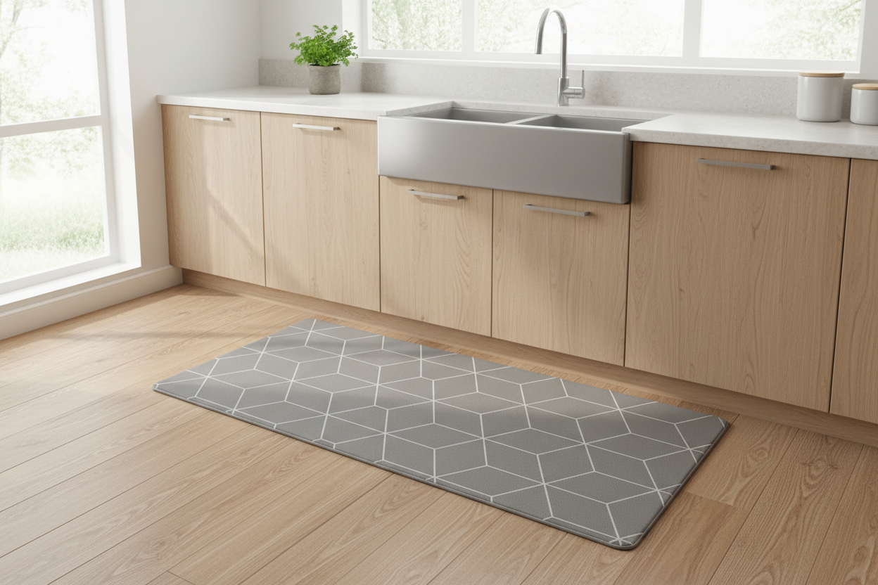 Tapete de Cozinha Premier Niazitex 46x76cm – Design 013 Geométrico | 100% PVC Antiderrapante