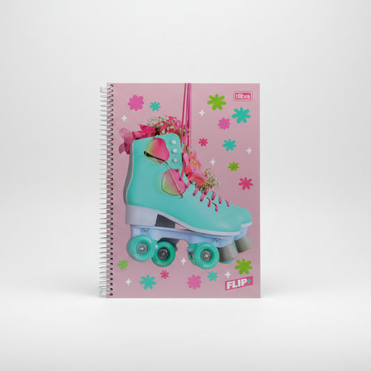 Caderno Tilibra Flip+ Feminino 1 Matéria 96 Folhas Capa Dura