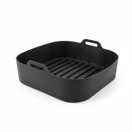 Cesto de Silicone para Air Fryer Quadrado 20cm Bigsul Antiaderente Reutilizável Resistente ao Calor