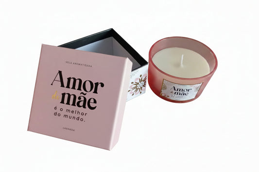 Vela Aromática Lavanda Amor de Mãe é o Melhor do Mundo Brasfoot | Cera de Soja 120 g