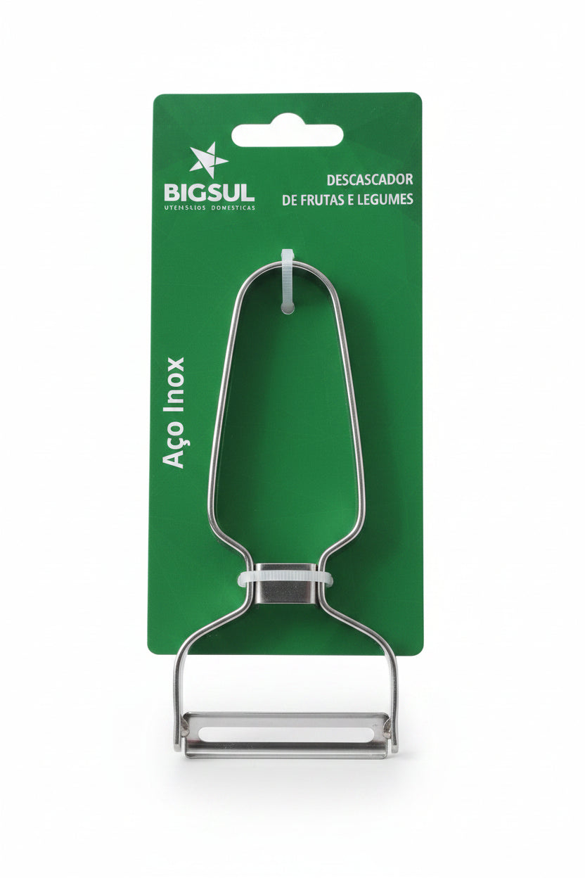 Descascador de Legumes Inox 13cm Bigsul | Lâmina Giratória