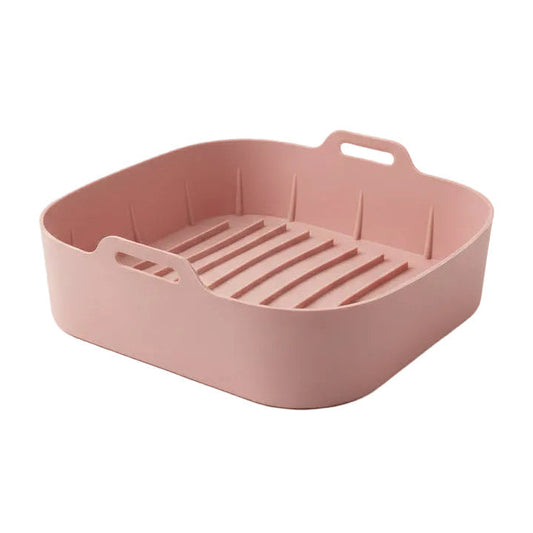 Cesto de Silicone para Air Fryer Quadrado 20cm Bigsul Antiaderente Reutilizável Resistente ao Calor