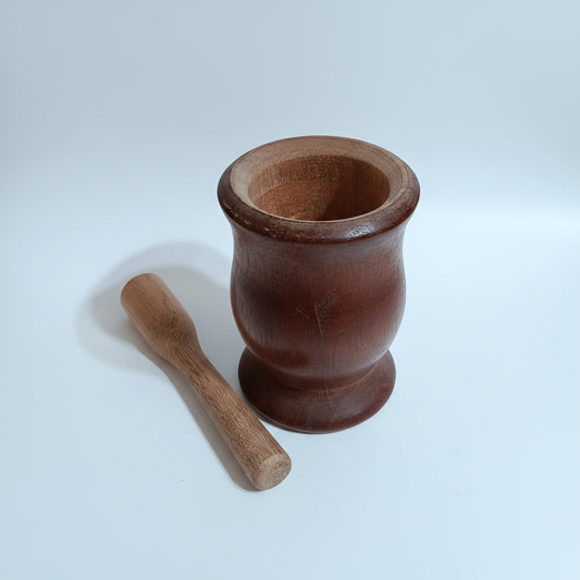 Pilão com Socador de Madeira 12 x 7,5 cm – Edal Utensílios