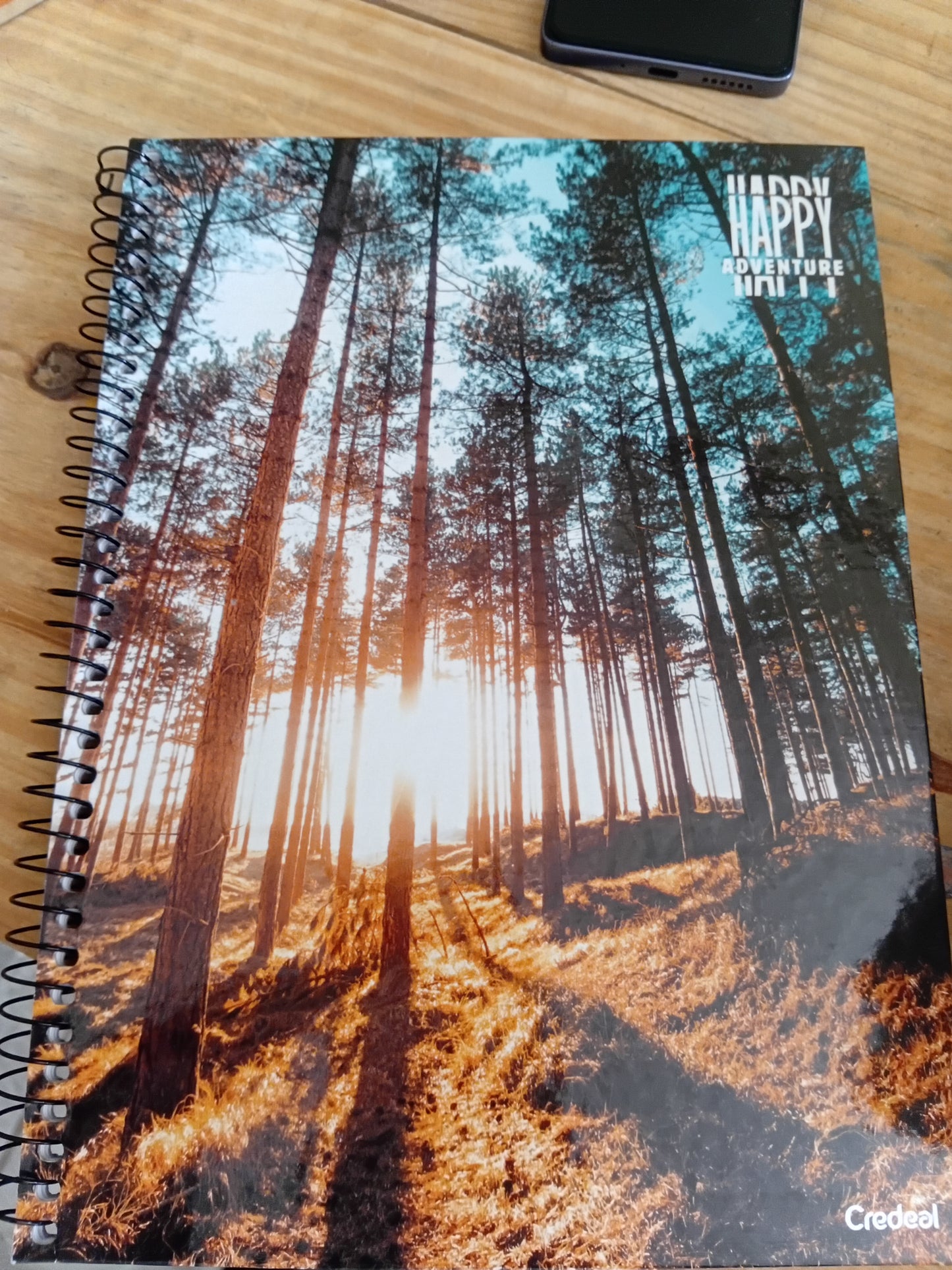 Caderno Universitário Happy Adventure Credeal 1 Matéria 80 Folhas – Capa Dura Espiral