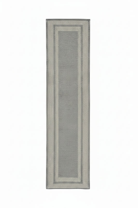 Tapete de Cozinha Passadeira Jacquard Munique Niazitex 45 × 180 cm Cinza — Antiderrapante