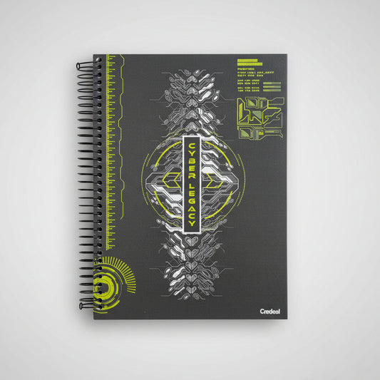 Caderno Universitário 20 Matérias Credeal My Collection Masculino – 280 Folhas, Capa Dura, Espiral