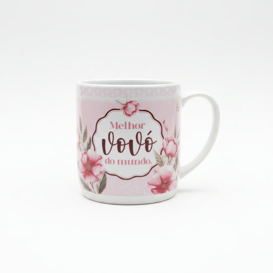 Caneca Porcelana Urban 300ml Vovó Te Amo | Brasfoot