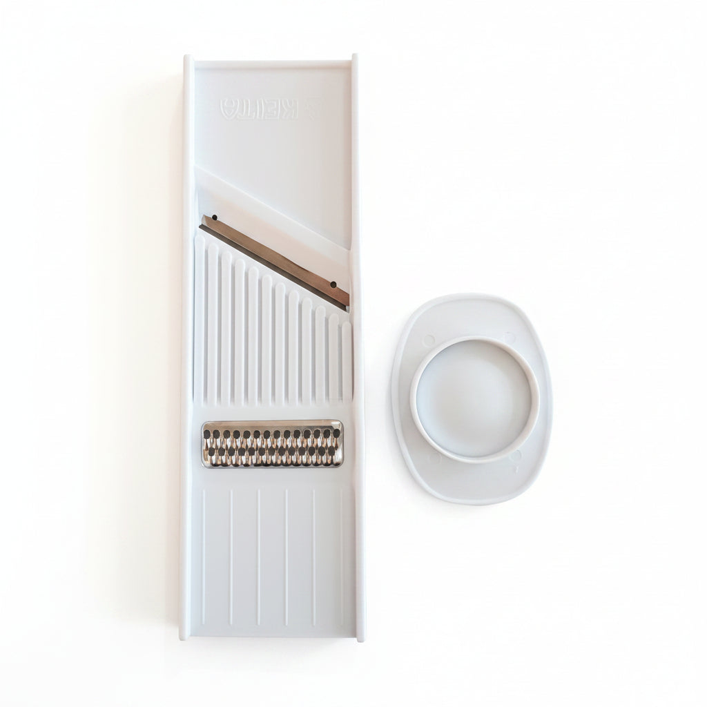 Cortador Fatiador de Legumes Dupla Face com Protetor de Mão – Lâmina Aço Inox – Keita