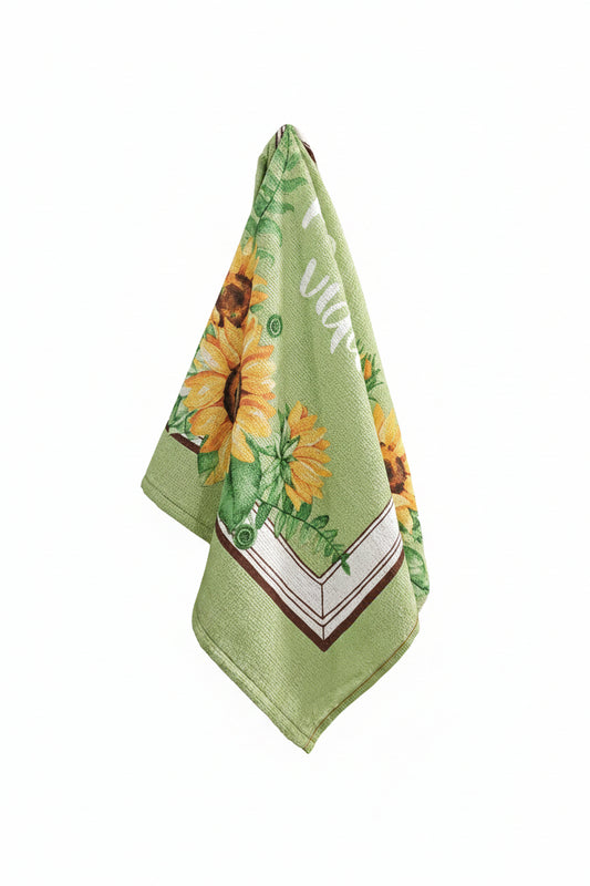 Pano de Copa Felpudo Döhler Girassol 240 g/m² 45x65cm 100% Algodão Alta Absorção | Estampas Sortidas