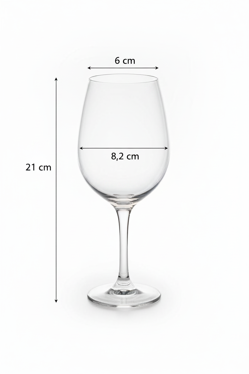 Taça de Vinho Tinto Barone Nadir 385ml - Vidro Cristalino Estilo Bordeaux