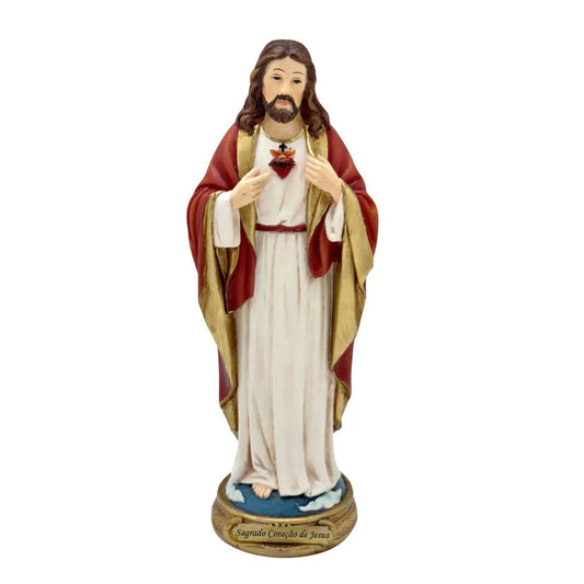 Imagem Sagrado Coração de Jesus 13 cm – Florence Resina Religiosa | Espressione Arts