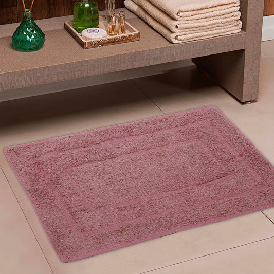 Tapete Banheiro Hidalgo Rosa 40×60 cm – Algodão Antiderrapante | Niazitex