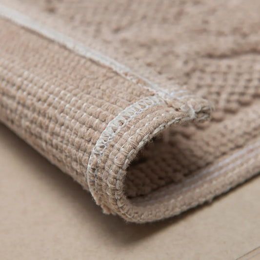 Tapete Vermont Niazitex 40×60 cm – Algodão Polietileno Bege | Relevo Macio