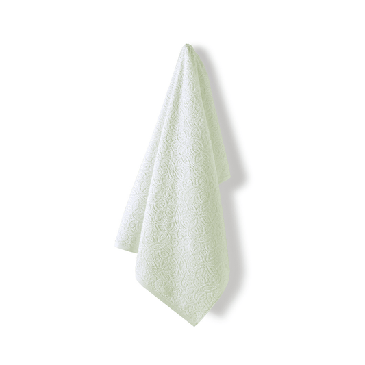 Toalha de Rosto Döhler Provença Jacquard Verde Claro 50x90cm – Felpuda, Macia e Absorvente