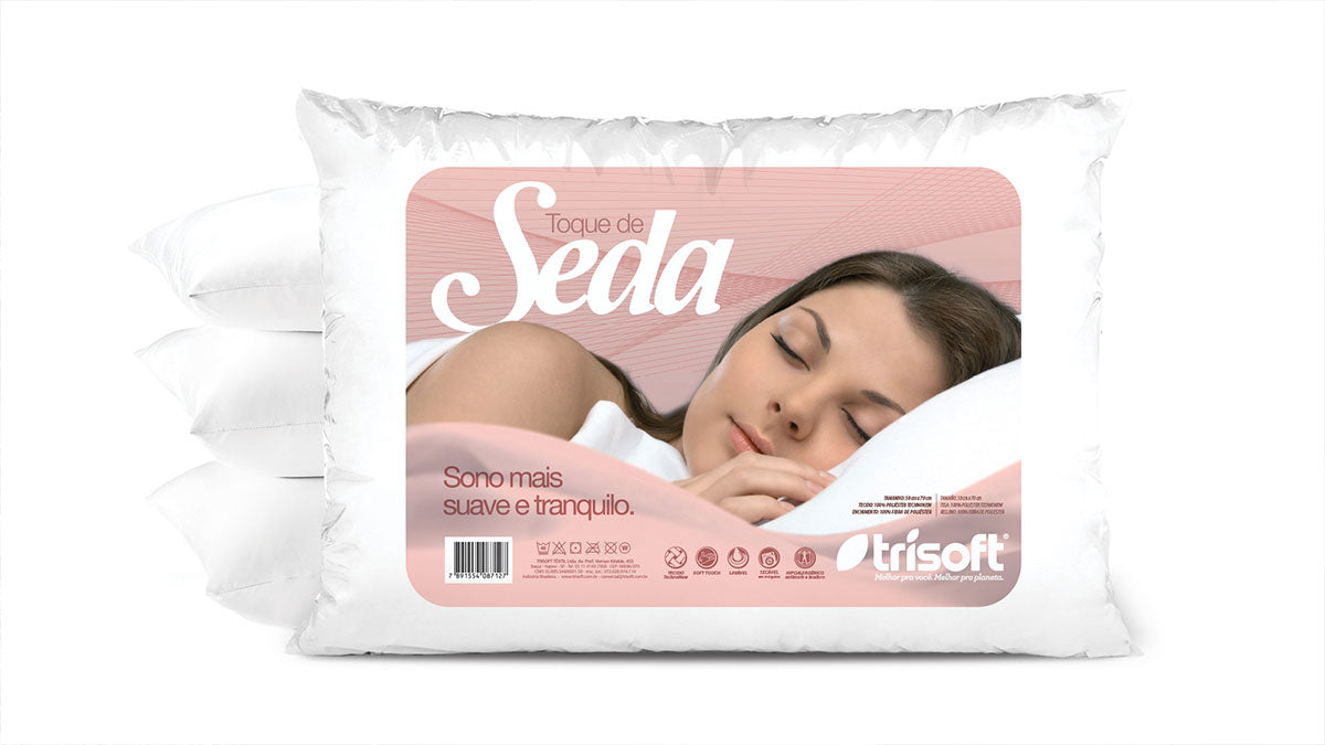 Travesseiro 50cm x 70cm Toque de Seda | Trisoft