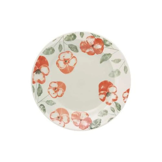 Conjunto de 6 Pratos Rasos 24 cm Donna Holambra – Cerâmica Oxford Biona | Estampa Floral