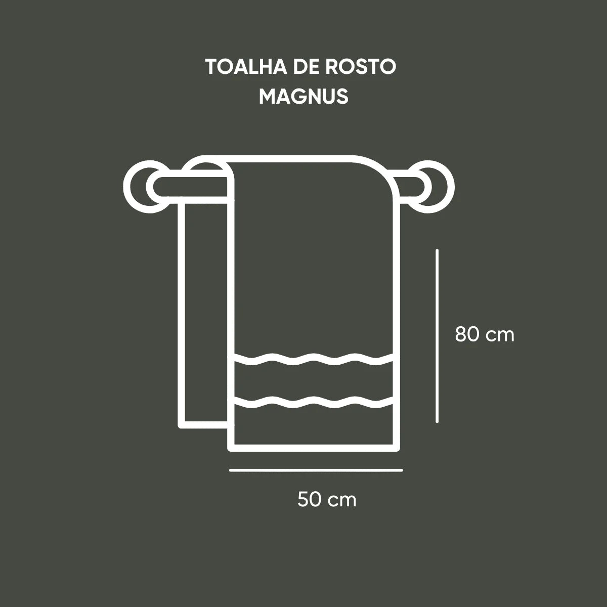 Toalha de Rosto Magnus Appel Home — 100% Algodão Egípcio | 560 g/m² | 50 x 80 cm
