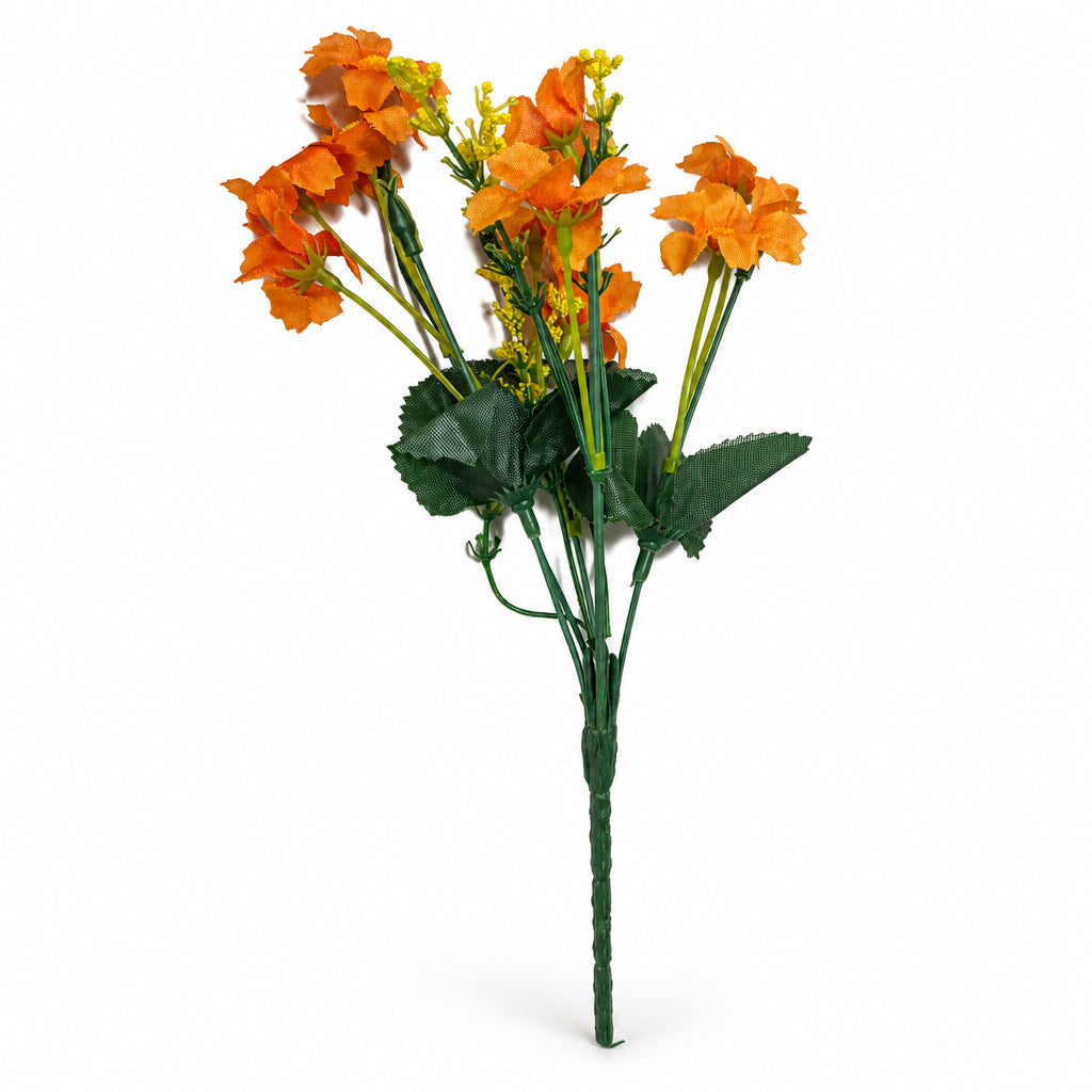 Buquê de Margaridas Artificiais Amarelo e Laranja 28 cm – 10 Hastes | Florarte