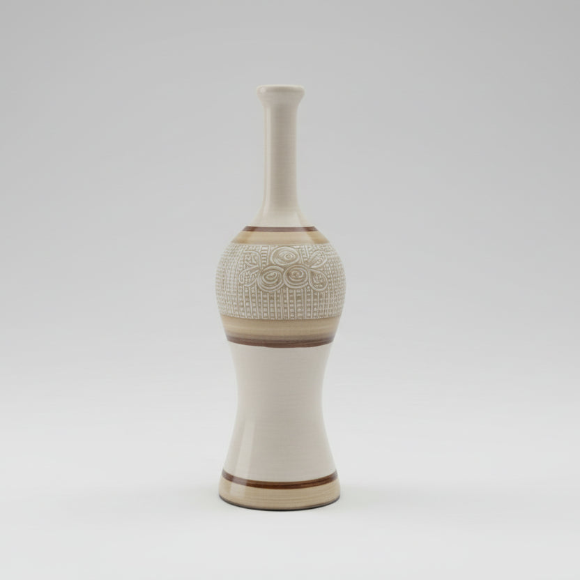 Vaso Cerâmica Decorativo StarBella Garrafa Júlia G – 33×10 cm | Design Elegante | Ideal Para Flores e Decoração de Ambientes