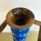 Cuia de Chimarrão Matetri Madeira Azul 12 cm – Artesanal, Design Colorido
