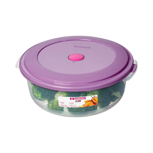 Pote Redondo Hermético Sanremo Vac Freezer 2,3L — BPA Free, Micro-ondas • Freezer • Lava-louças