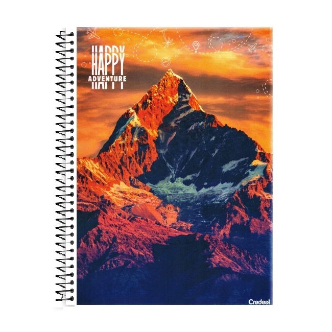 Caderno Happy Adventure 10 Matérias 200 Folhas – Capa Dura Universitário | Credeal