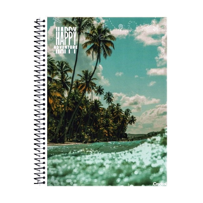 Caderno Happy Adventure 10 Matérias 200 Folhas – Capa Dura Universitário | Credeal