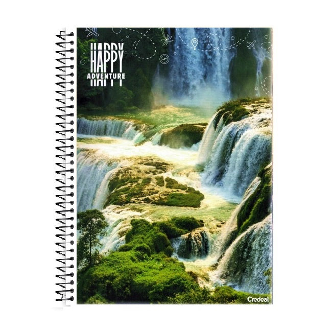 Caderno Happy Adventure 10 Matérias 200 Folhas – Capa Dura Universitário | Credeal