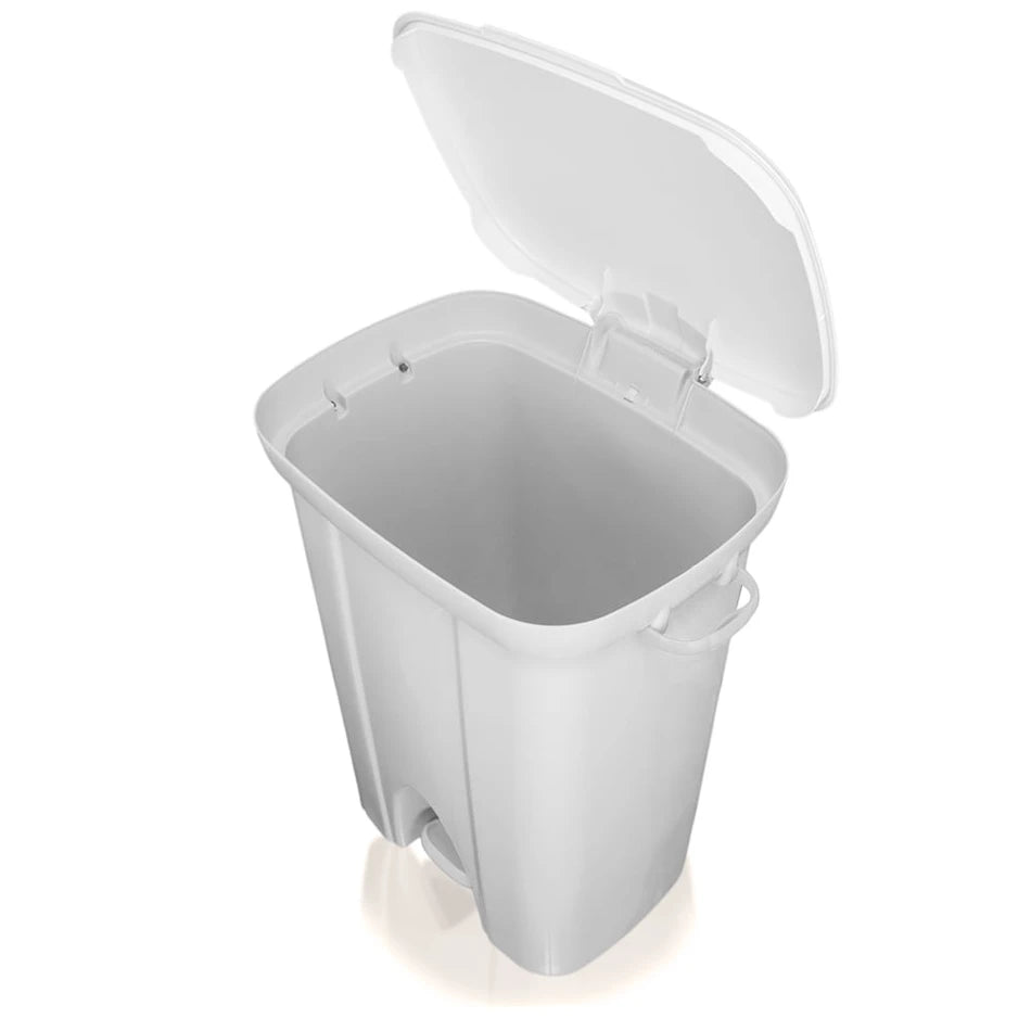 Lixeira Plástica c/ Pedal Sanremo 36L — Tampa Vedante, Alças Largas, Durável