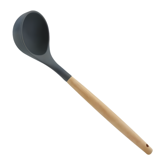 Concha de Silicone BigSul 31 cm – Utensílio Antiaderente para Panelas, Cabo Elegante, Ideal para Servir Sopa e Caldo