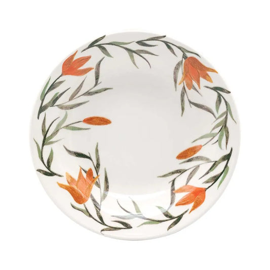 Prato Fundo Oxford Lírios 21,5 cm – Porcelana Resistente e Sofisticada