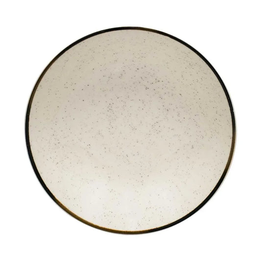 Conjunto de Pratos Fundos Cerâmica 20,5 cm Unni Brisa Oxford – Decorada com Pontinhos Pretos