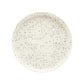 Prato de Sobremesa Cerâmica Flat 20 cm Oxford Chuvisco Moderno - Cerâmica Off-White com Detalhes