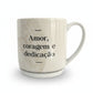 Caneca de Porcelana 300ml – Pai, Amor, Coragem e Dedicação | Brasfoot Urban
