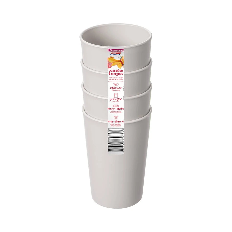 Conjunto 4 Copos Sanremo 270ml Plástico 787/2C | BPA Free