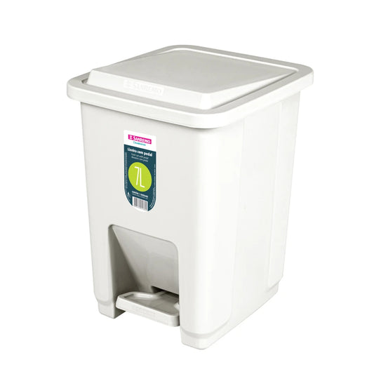 Lixeira Quadrada 7L Sanremo c/ Pedal SR2207 — Plástico | Banheiro/Cozinha