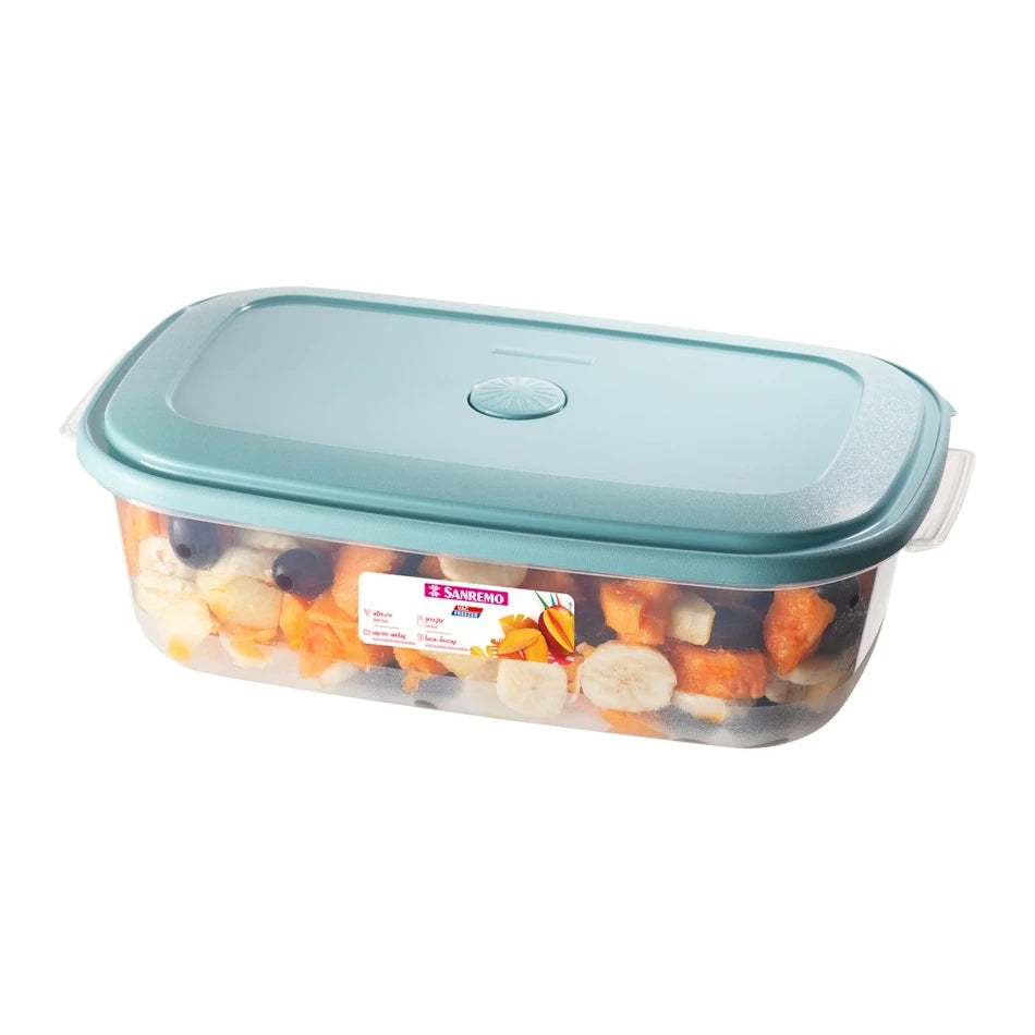 Pote Retangular Sanremo Vac Freezer 2,34L | Hermético, BPA Free, Micro-ondas/Freezer