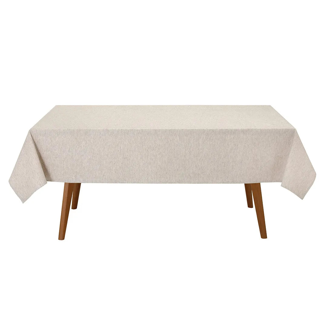 Toalha de Mesa Quadrada Döhler Clean Linhares Natural 2,00m x 2,00m | 8 Lugares