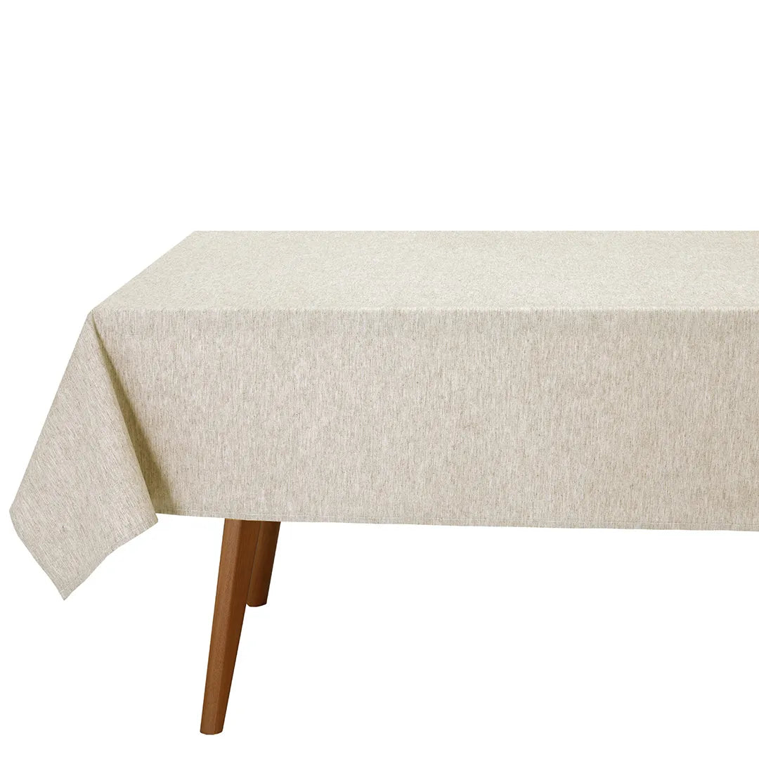 Toalha de Mesa Quadrada Döhler Clean Linhares Natural 2,00m x 2,00m | 8 Lugares